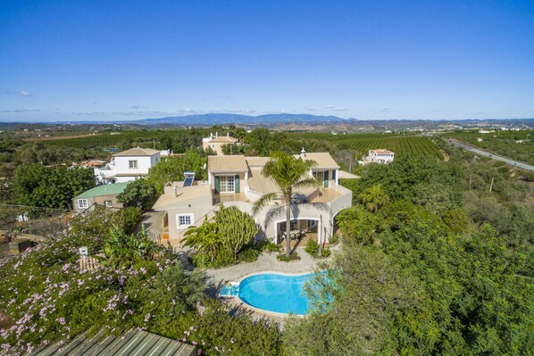 Aerial view of the estate and surrounding area