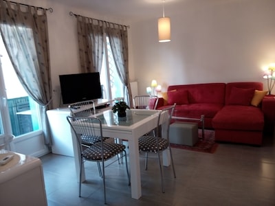 very bright class 3 * apartment with air conditioning and private garage