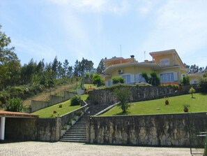 Villa, entrada, estacionamento 