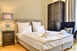 Master bedroom with king-sized double bed