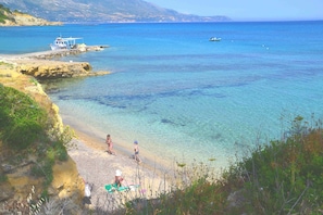 Your children will enjoy shallow waters of Spartia beach; 950 m from the studios