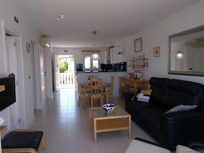Cool and comfortable lounge with indoor dining area