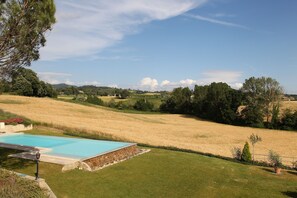 view across pool