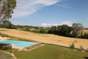 view across pool