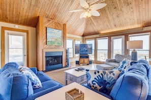 Top-Level Living Room with Deck Access