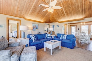 Top-Level Living Room with Deck Access