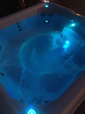 Hot tub at night