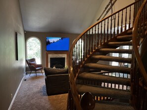 living room - cool staircase