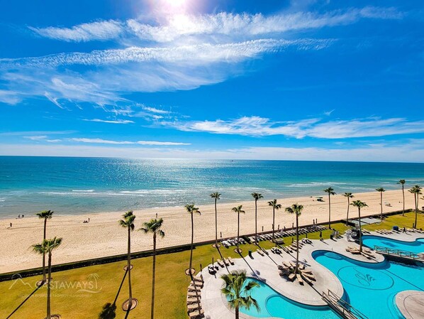 Vue sur la plage/l’océan