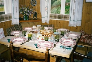 Küche in Ferienwohnung 'Herta'