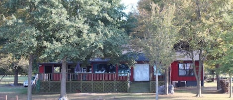 Lake side view of the cabin