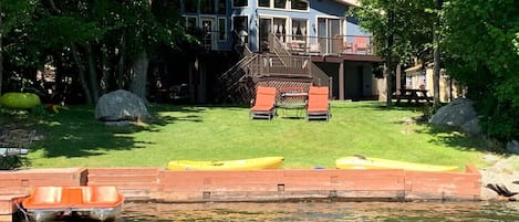 WATER RUNS RIGHT UP TO THE BACK YARD