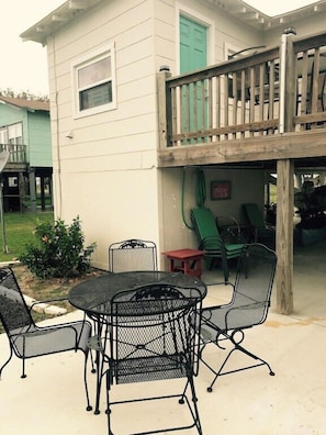 Enjoy the beautiful views of Caney Creek from several sitting areas.