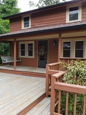 Front porch relaxation or grilling on the front deck