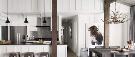 Kitchen and dining area