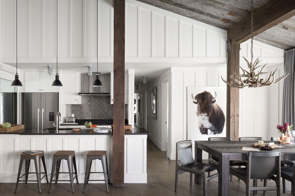 Kitchen and dining area