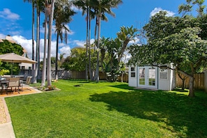 Plenty of outdoor space to kick back and relax. Shed is just for owner storage.