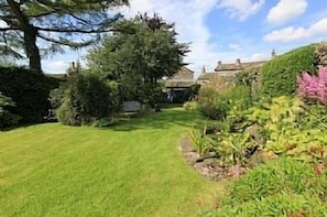 view of the garden from the patio