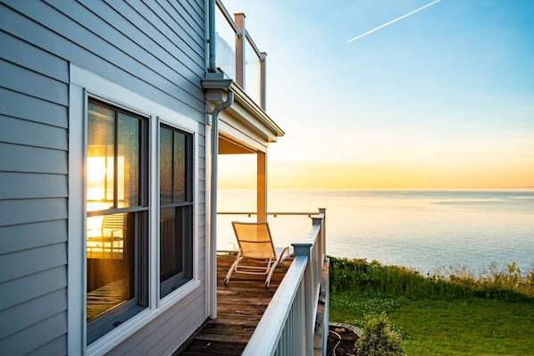 Sunrise views from the bottom deck of Cliff House