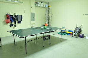 THe Table Tennis Table can be used on the Pool Deck also