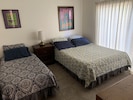 One queen bed and one twin bed in 2nd bedroom