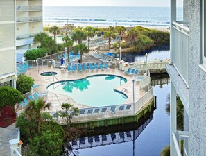 Outdoor pool area
