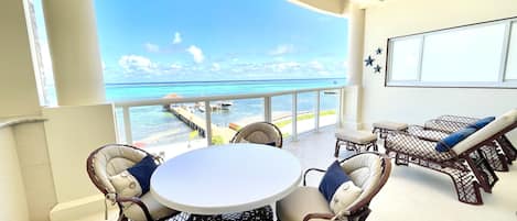 3rd floor OCEANFRONT views! Enjoy a large, private patio with expansive views!