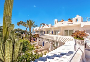 The main building, a mediterranean Villa set in a botanical Garden with a unique
