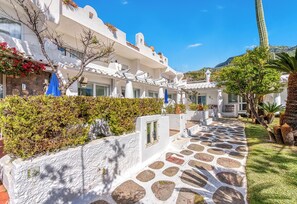 The main building, a mediterranean Villa set in a botanical Garden with a unique