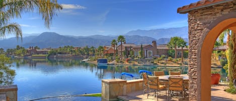 Lake view from infinity pool.