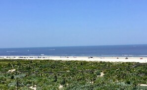 East views of Atlantic Ocean and beach.