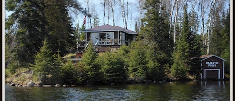 The Guest House on Majestic Point view from Thousand Island Lake