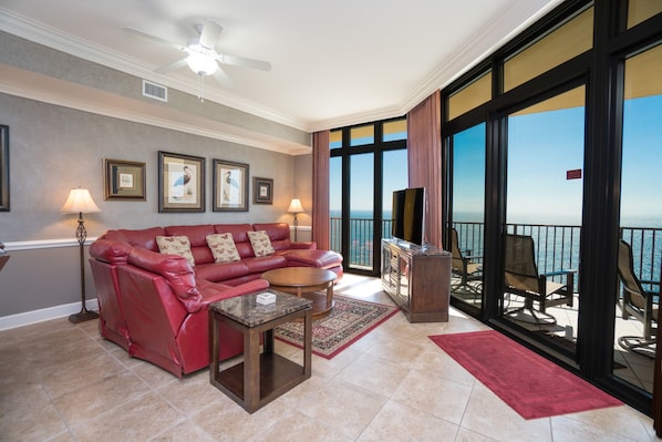 Comfortable view of the beach.