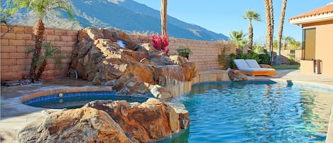 Enjoy a refreshing swim or take a dip in the 8 person spa!