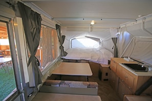 Inside the camper