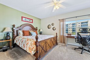 Large master bedroom with a king-sized bed.