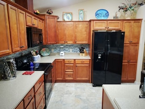 looking at kitchen from dining area
