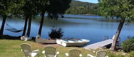 Rock the afternoon away in the hammock, listening to the gentle lap of the water