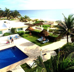 View North from Balcony, and Swimming Pool