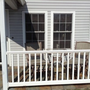 Front patio with bistro set