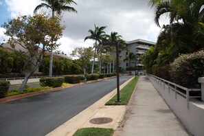 Maui Banyan complex drive and G building where condo is located