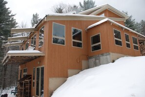 The Terraces unit looks out into the forest from under the deck... wood supplied