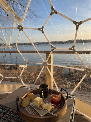 Spring set up and through late fall and winter. Relax and enjoy the view.