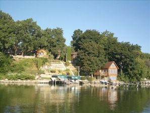 View of the cottages from Lake Kegonsa