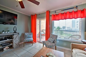 The entire living area is bathed in natural light.