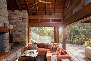 the outflow between indoors and outdoors