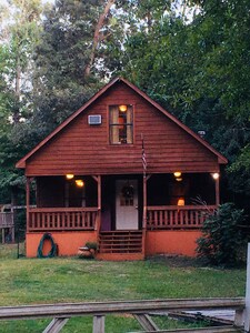 Farm Cabin w/ Fishing, Fire pit, Nature Trails & Swing Set