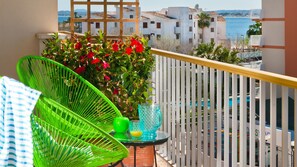 Comfortable Outdoor corner with Sea views. The beach is just at 100 meters