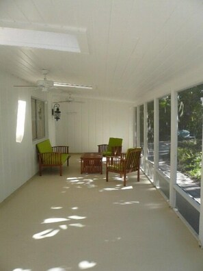 Screened front porch