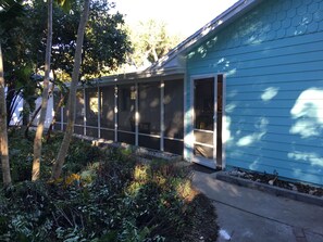 Exterior view of 10 x 36 foot front porch.